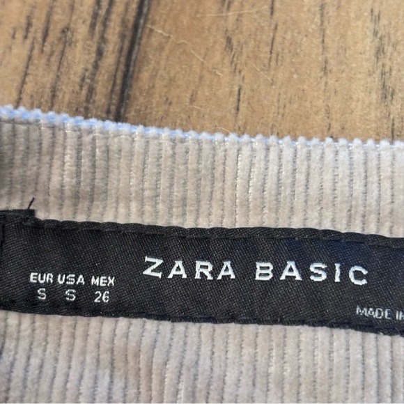 Zara Basics Corduroy Pleat Skirt, Small, Cream/Tan, Preppy Academia Office Retro - Picture 5 of 12